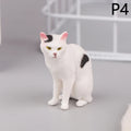 Deitado gato laranja estatueta, simulação sólida modelo animal, decoração desktop bonito, ornamento Mini Pet, 1pc
