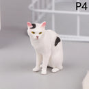 Deitado gato laranja estatueta, simulação sólida modelo animal, decoração desktop bonito, ornamento Mini Pet, 1pc