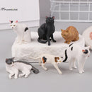 Deitado gato laranja estatueta, simulação sólida modelo animal, decoração desktop bonito, ornamento Mini Pet, 1pc