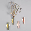 Criativo Rose Golden Vase Wall Holder, vaso de flores de aço inoxidável, decoração do casamento para sala de estar, espelho, 1Pc