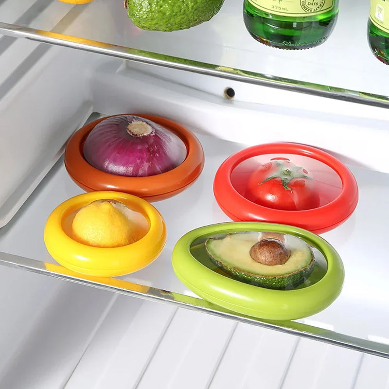 Abacate caixa de armazenamento de alimentos frutas fresco-mantendo capa vegetal preservação selo capa colorida ferramentas de cozinha acessórios de cozinha