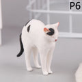 Deitado gato laranja estatueta, simulação sólida modelo animal, decoração desktop bonito, ornamento Mini Pet, 1pc