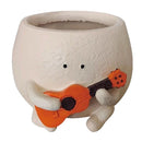 Vasos de plantador de rosto para plantas de interior bonito pote de planta de guitarra, vasos de flores de rosto sorridente suculentas plantador presente ideal
