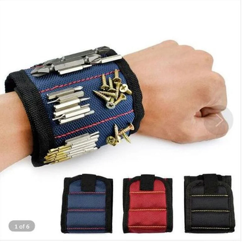 Pulseira magnética para carpintaria, bolsa de ferramentas portátil para eletricista, cinto de ferramentas, parafusos, unhas, brocas, suporte, ferramentas de reparo