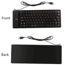 Teclado de silicone dobrável 85/109 teclas USB com fio silencioso à prova d'água à prova de poeira Soft Touch Rollup para notebook laptop