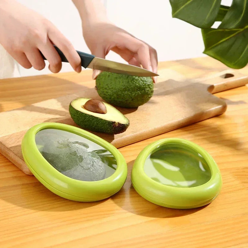 Abacate caixa de armazenamento de alimentos frutas fresco-mantendo capa vegetal preservação selo capa colorida ferramentas de cozinha acessórios de cozinha