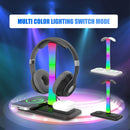 Auscultadores sem fio Stand Charger, RGB Atmosfera Light, Gaming Headset Bracket, telefone móvel, fone de ouvido Bluetooth, carregamento Dock, 3in 1