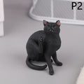 Deitado gato laranja estatueta, simulação sólida modelo animal, decoração desktop bonito, ornamento Mini Pet, 1pc