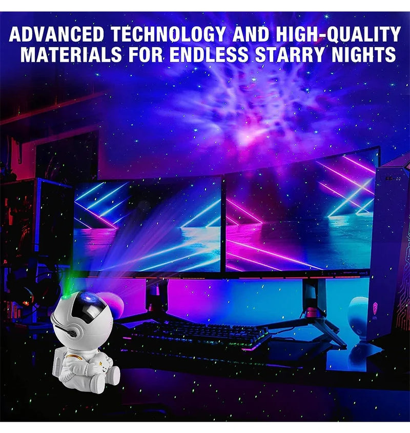 Galaxy e Star Astronaut Projetor, LED Night Light, lâmpada de céu estrelado, decoração do quarto, presentes decorativos para crianças