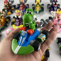 Action Figure Brinquedos de Super Mario, Puxe o Carro, Yoshi Verde, Donkey Kong, Bowser, Luigi, Sapo, Jogo de Anime, Presentes para Crianças, 24 Estilos
