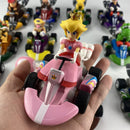 Action Figure Brinquedos de Super Mario, Puxe o Carro, Yoshi Verde, Donkey Kong, Bowser, Luigi, Sapo, Jogo de Anime, Presentes para Crianças, 24 Estilos