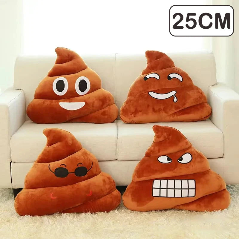 25cm engraçado cocô almofada travesseiro de pelúcia bonito rosto expressão merda boneca brinquedo de pelúcia macio brinquedo de pelúcia decoração para casa presente aniversário