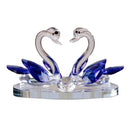 Cisnes de cristal ornamento estatuetas de vidro peso de papel artesanato criativo cisne figuras de vidro sala estar decorações de mesa