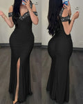Elegância em Movimento - Vestido com Tassel e Fenda Deslumbrante