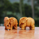 1 pc natural thuja madeira elefante rico escultura artesanato em madeira decoração para casa