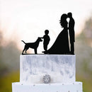 Topper do bolo do estilo familiar para crianças, aniversário do cão, decorações nupciais do chuveiro, decoração rústica do bolo, decoração do bolo do presente