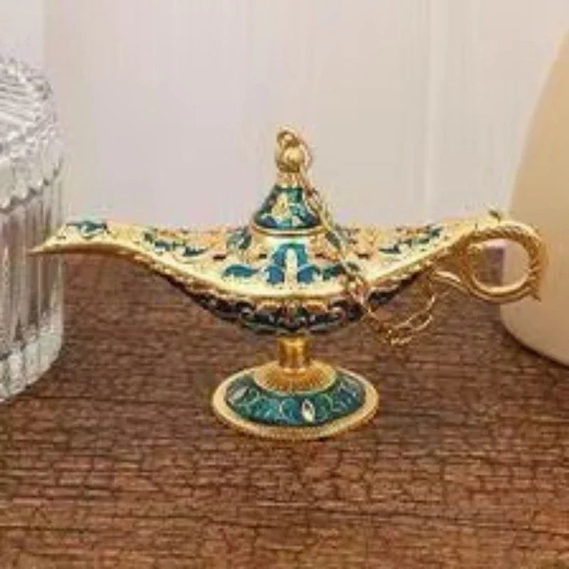 Lendário Aladdin Magic Genie Table Lamp, Lâmpada Retro Europeia, Artesanato De Metal, Decoração De Casa, Festa De Casamento