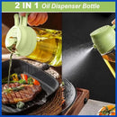 Garrafa dispensadora de óleo 2 em 1, 500ml, spray de plástico, pulverizador de óleo, frasco, galheteiro, churrasco, cozinha, assar, piquenique, ferramenta de cozinha