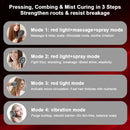 4 modos de spray elétrico massagem pente vibração couro cabeludo cabeça massageador 630nm luz vermelha escova crescimento do cabelo óleo essencial ferramenta cuidados com o cabelo