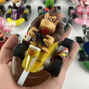 Action Figure Brinquedos de Super Mario, Puxe o Carro, Yoshi Verde, Donkey Kong, Bowser, Luigi, Sapo, Jogo de Anime, Presentes para Crianças, 24 Estilos