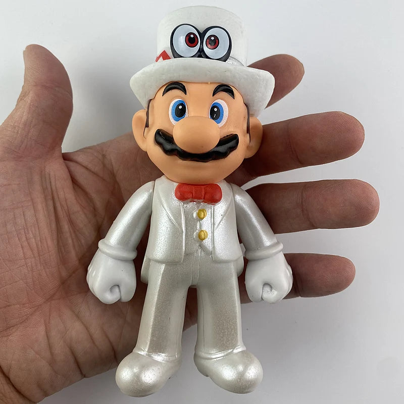 Action Figure Brinquedos de Super Mario, Puxe o Carro, Yoshi Verde, Donkey Kong, Bowser, Luigi, Sapo, Jogo de Anime, Presentes para Crianças, 24 Estilos
