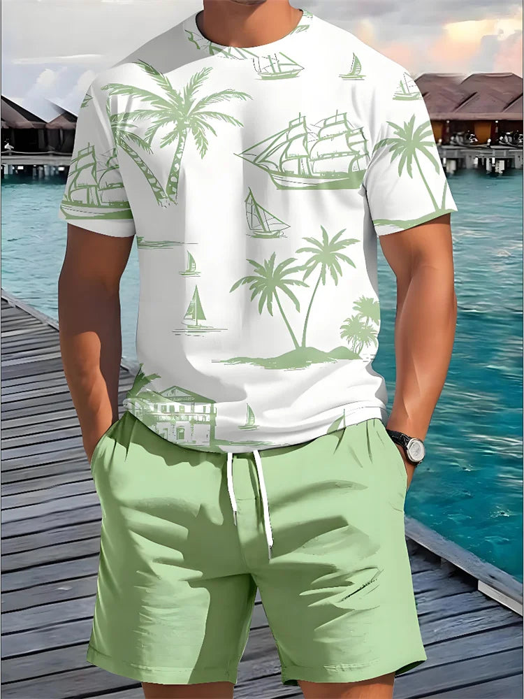 Estilo Tropical: Conjunto Masculino para Esporte e Lazer
