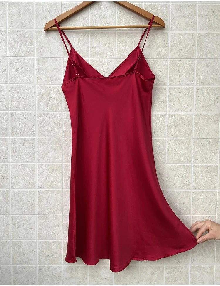 93% camisola de seda real para mulheres sleepwear noite vestido plus size profundo decote em v chemise deslizamentos completos nupcial camisolas S-3XL