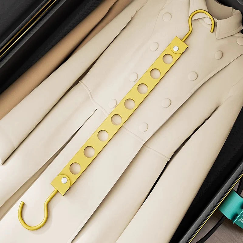 Rack de armazenamento com 8 buracos para cabide de roupas, liga de alumínio, ganchos mágicos rotativos, organizador, guarda-roupa, economizador de espaço