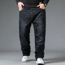 Calça jeans masculina de tamanho grande, faixa elástica, calça grande, cintura alta, calça jeans masculina, marido plus size, gorda, n ° 40