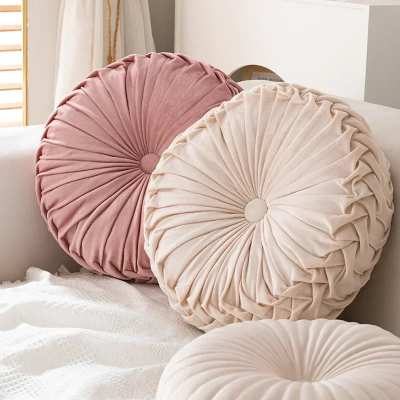 Nordic ins abóbora travesseiro redondo travesseiro rosa assento almofada cintura travesseiro sala de estar sofá homestay decoração rodas putuan