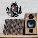 Banda de rock música ao vivo gravação de vinil relógio de parede vintage esculpido gramofone gravação de música relógio rock n roll clássico amantes da música presente