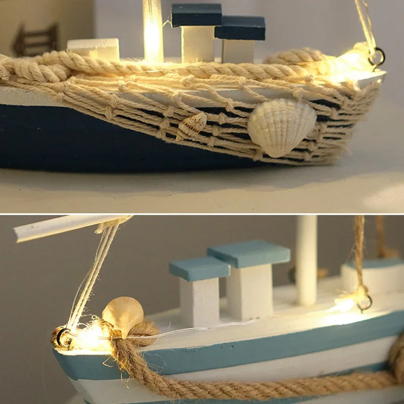 Estatuetas de Barco a vela de Madeira, Estilo Mediterrâneo, Veleiro de Madeira, Artesanato, Sala De Estar Em Casa, Decoração Náutica Presente