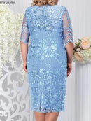 2025 feminino sring vestido de verão festa de casamento convidado feminino fino ajuste renda floral elegante bodycon formal vestidos de festa plus size 5xl