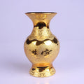 Vaso cerâmico para Buda Adore o deus da riqueza Guanyin Ouro Garrafa de água Templo budista oferecendo flores Suppli budista