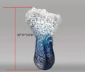 1pc oceano onda pequeno vaso resina artesanato oceano onda vaso decoração oceano série azul decoração para casa 2024