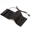 Teclado de silicone dobrável 85/109 teclas USB com fio silencioso à prova d'água à prova de poeira Soft Touch Rollup para notebook laptop