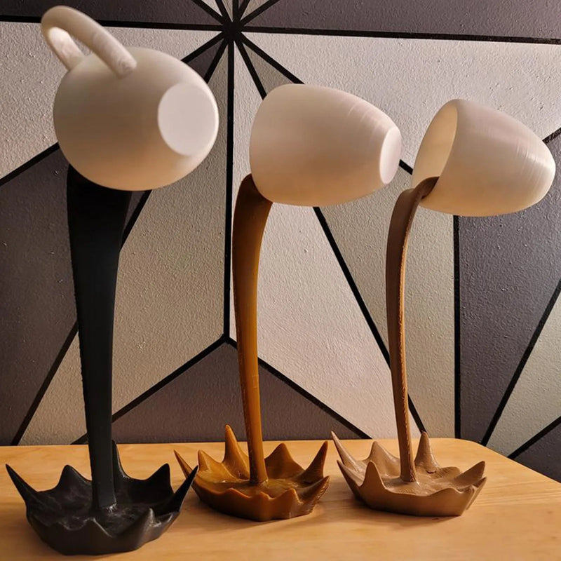 Café Mágico – Escultura de Derramamento Criativo para Decoração