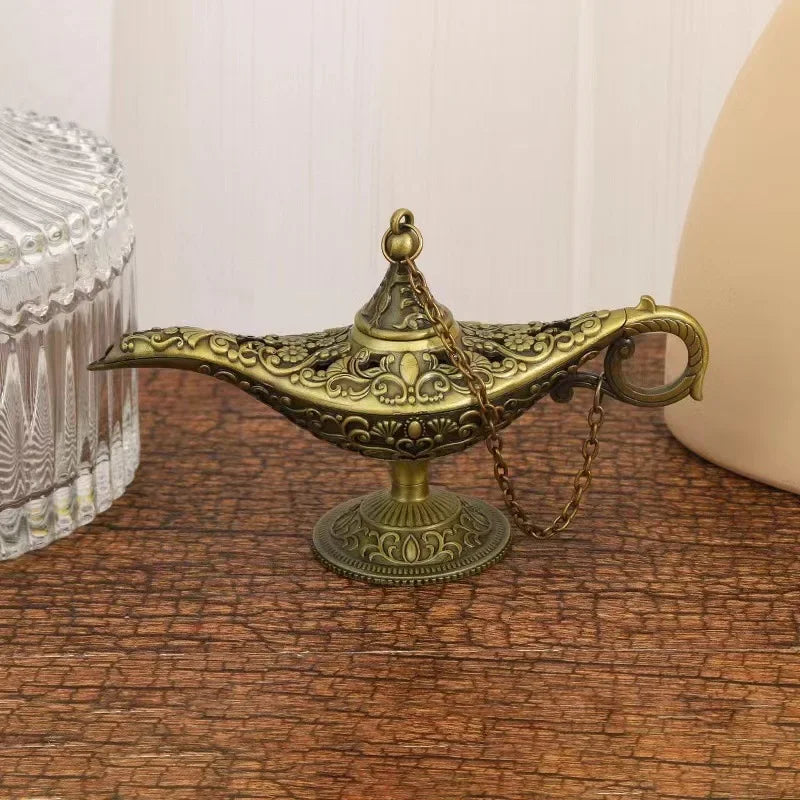 Lendário Aladdin Magic Genie Table Lamp, Lâmpada Retro Europeia, Artesanato De Metal, Decoração De Casa, Festa De Casamento
