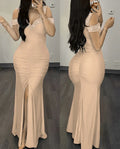 Elegância em Movimento - Vestido com Tassel e Fenda Deslumbrante