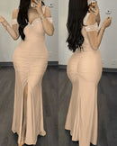 Elegância em Movimento - Vestido com Tassel e Fenda Deslumbrante