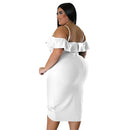 Vestido Bodycon com gola redonda de verão feminino, Tamanhos grandes, vestido espaguete, Casual, Manga curta, Festa, Feriados, 2023