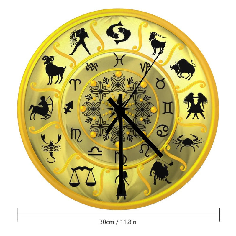 Relógio de parede do corredor romano grego animal personagem relógios 12 polegada mudo moda redonda artístico impresso design clássico