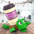 2 em 1 panicked tartaruga coaster engraçado suporte do telefone material plástico copo esteira almofada de isolamento casa decorativa copo almofada suportes de caneca