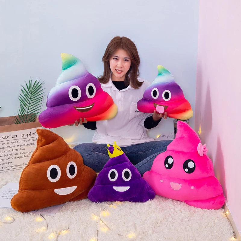 25cm engraçado cocô almofada travesseiro de pelúcia bonito rosto expressão merda boneca brinquedo de pelúcia macio brinquedo de pelúcia decoração para casa presente aniversário