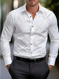 Camisas havaianas de manga comprida masculina, lapela casual de negócios, blusa de praia, roupas masculinas, moda feminina, rua vocacional, verão