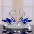 Cisnes de cristal ornamento estatuetas de vidro peso de papel artesanato criativo cisne figuras de vidro sala estar decorações de mesa