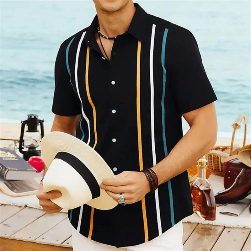 Verão Havaiano - Camisa Listrada Floral 3D e plus size