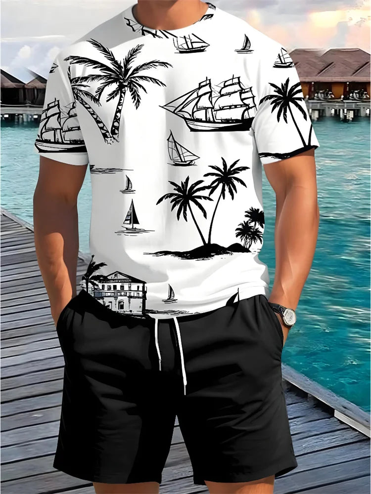 Estilo Tropical: Conjunto Masculino para Esporte e Lazer