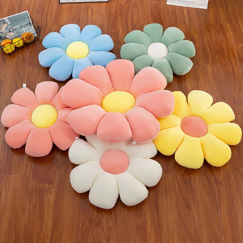 Margarida em forma de almofada cadeira, macio e leve coxim, flor design, para casa, escritório, cozinha, jantar cadeira, cama