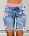 Elegância Urbana - Denim Skinny com Estampa e Rasgos